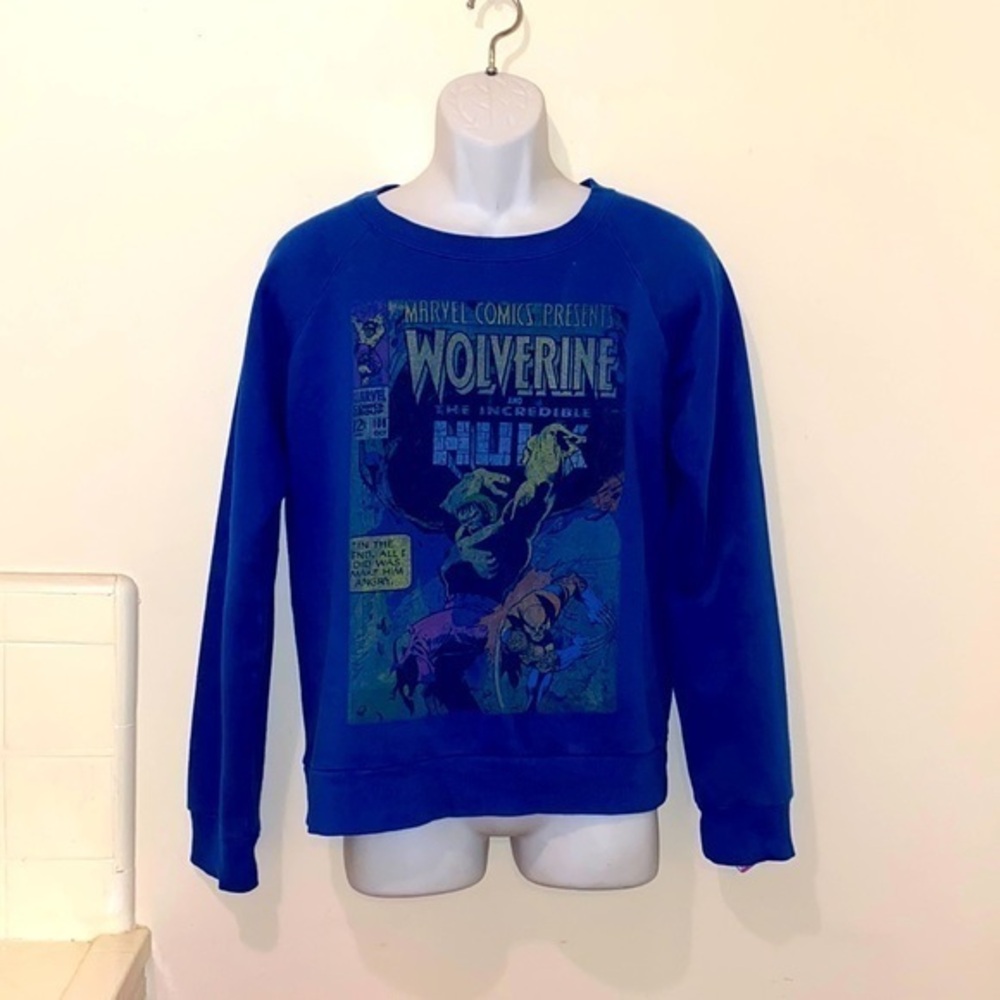 Marvel Distressed Wolverine Comic Sweatshirt - image 1